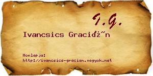 Ivancsics Gracián névjegykártya