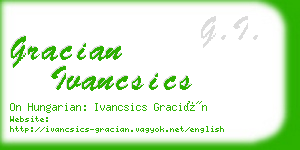 gracian ivancsics business card